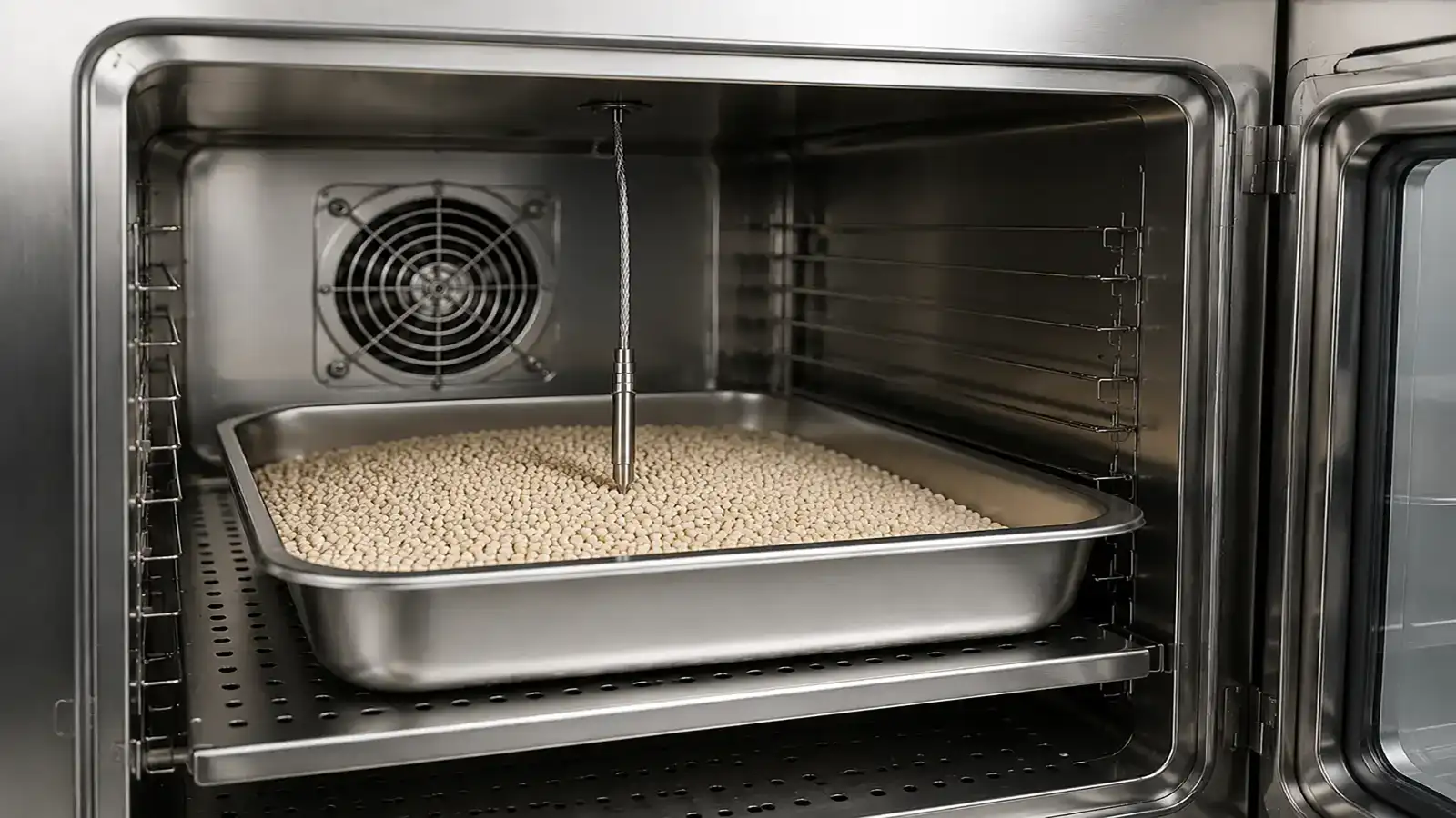 Industrial drying oven with molecular sieve drying material