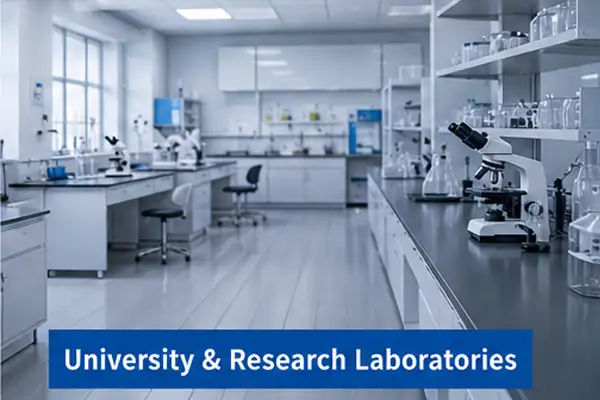 University laboratory research using laboratory incubation equipment