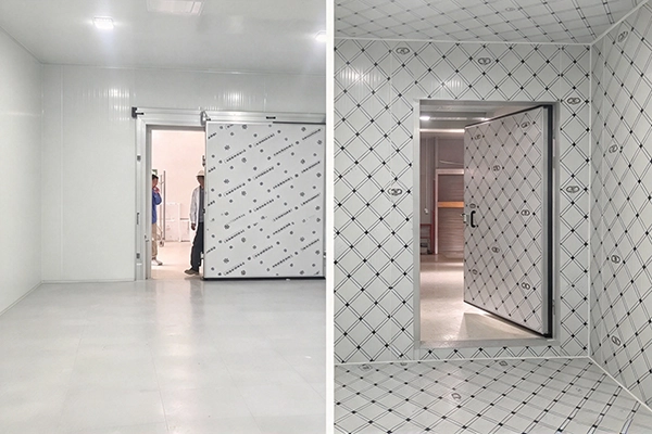 Walk in freezer system door