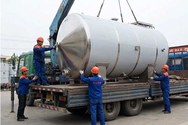 Milk Cooling Tank Loading
